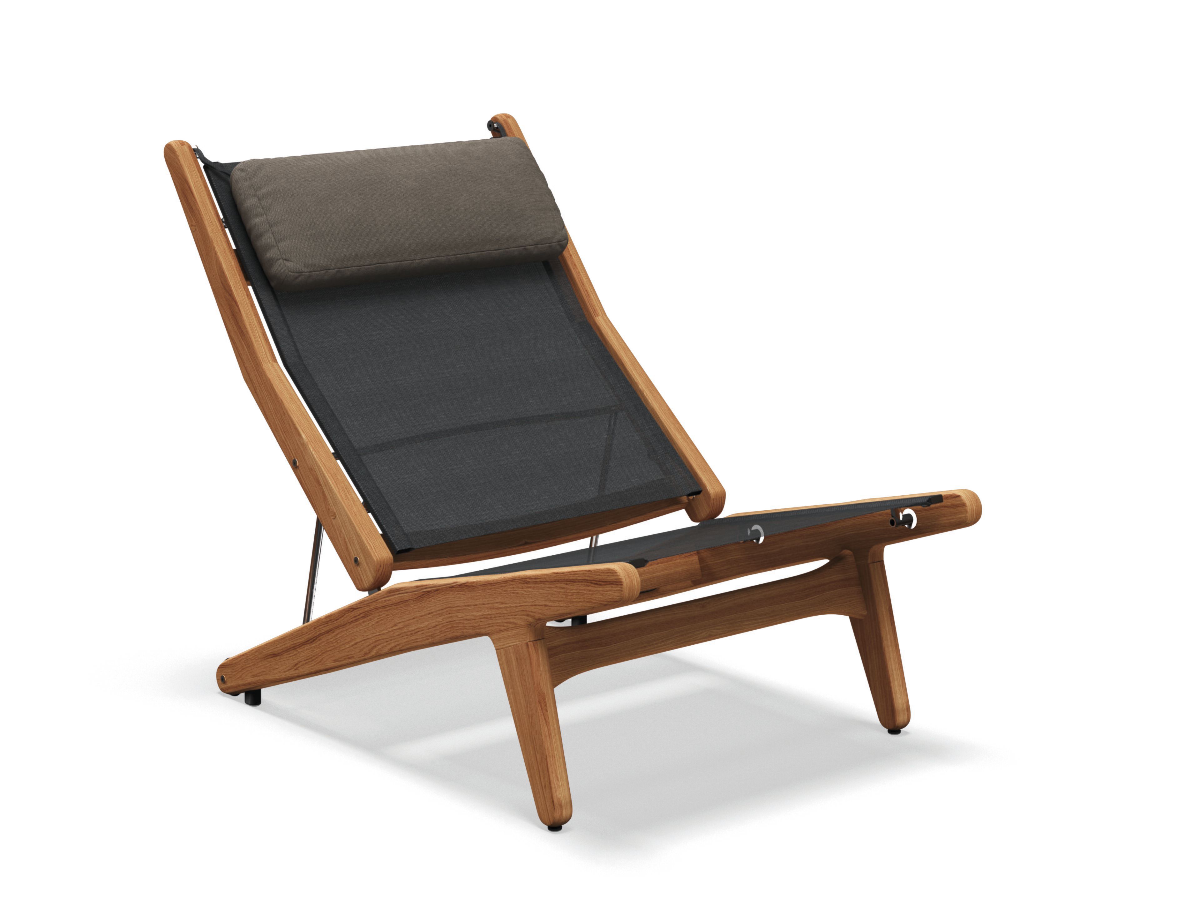 Кресло для отдыха с откидной спинкой из ткани Gloster ARCH-00140755