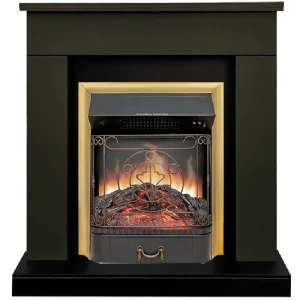 Каминокомплект Royal Flame Bergen STD SFT разборный Majestic FX Brass 1.5 кВт цвет темная олива 89396831 STLM-2042836