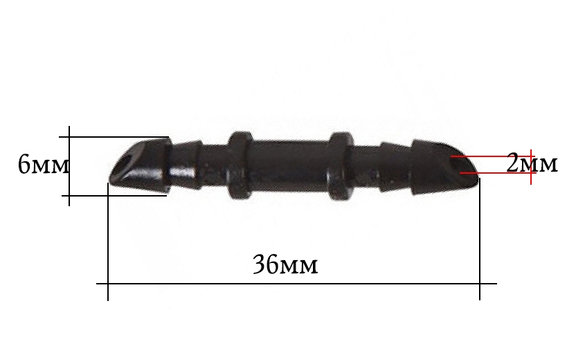 2932 Муфта соединительная для микротрубок 6мм LAB.Space 