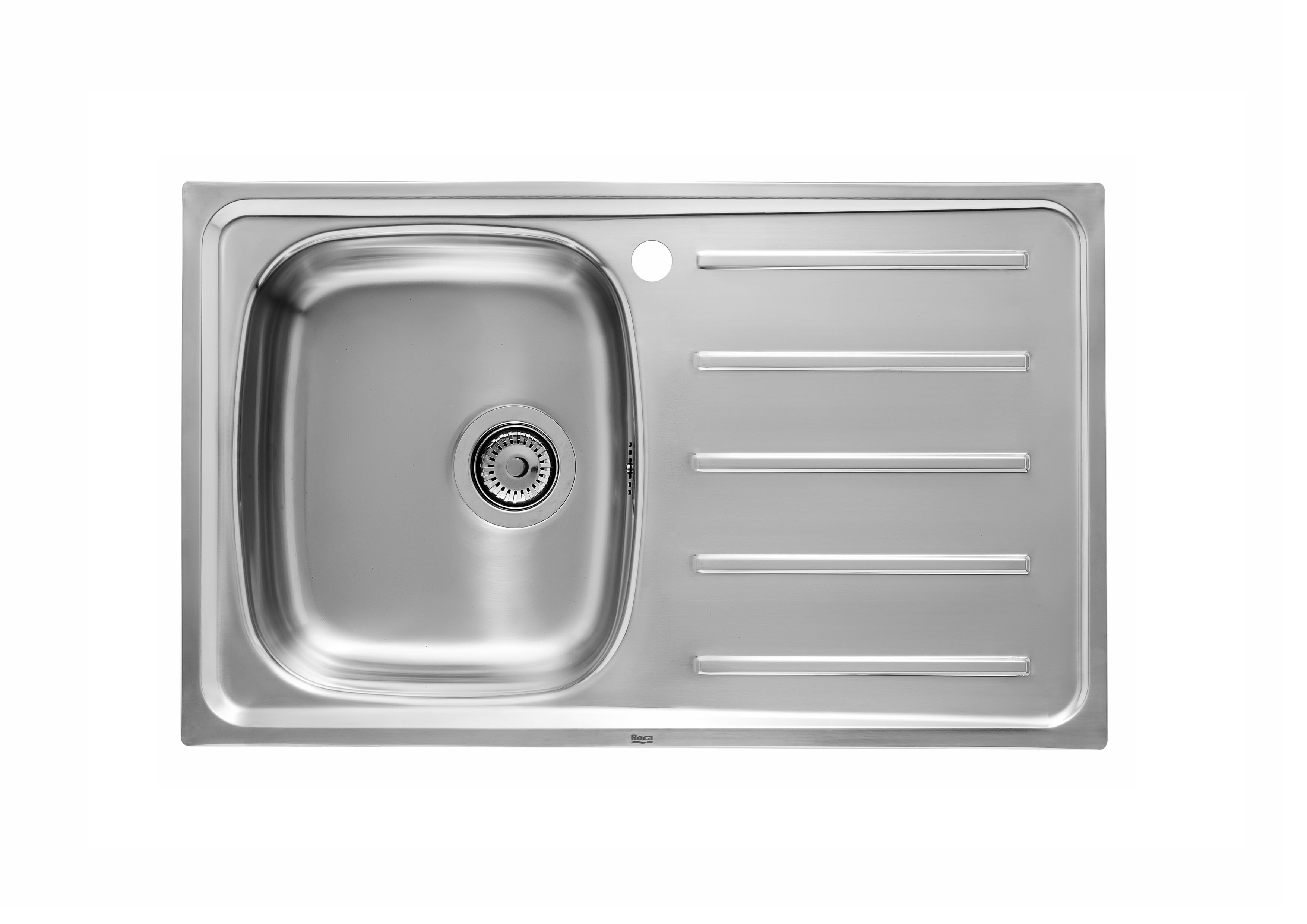 A870F30801 Мойка из нержавеющей стали с одной чашей и сливом справа ROCA J  - Вид №1