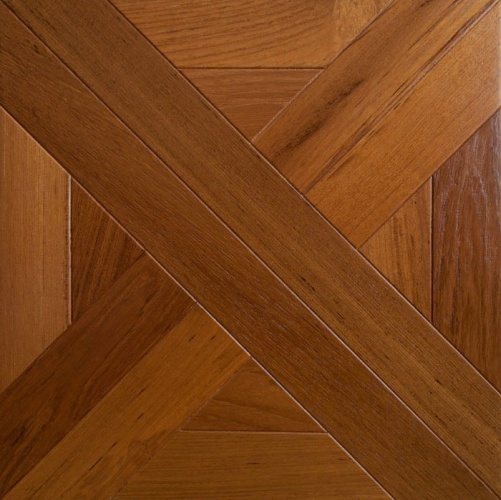 Модульный паркет Marco Ferutti Linea Linea Бирманский Тик с брашью (Текстурированная) 406х405 мм 2600600038 - Вид №5