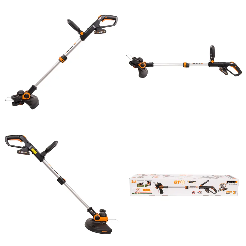 Триммер аккумуляторный Worx WP164E 20 В 1x2 Ач АКБ и ЗУ входит в комплект STLM-2058062 - Вид №3