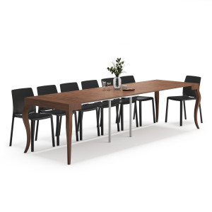 Выдвижная прямоугольная консоль из меламинированного дерева