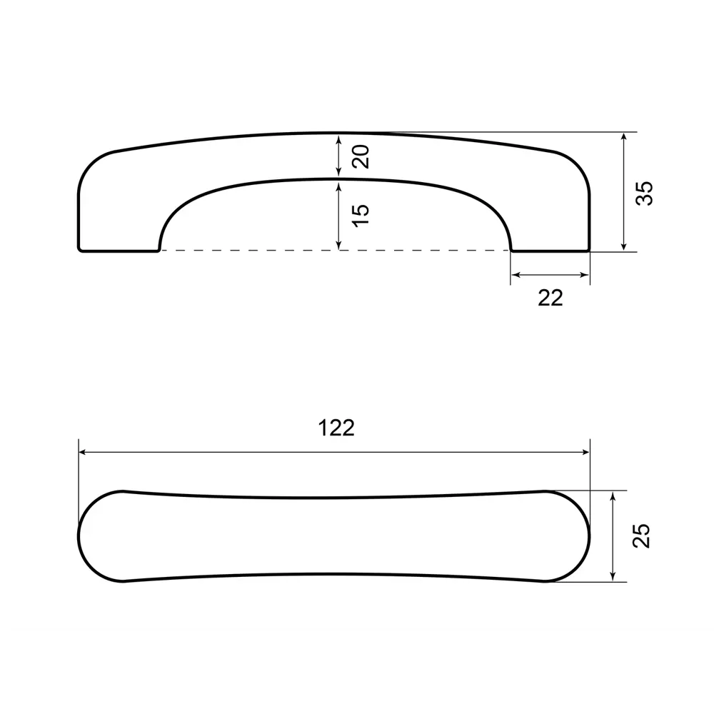 86899634 Ручка-скоба мебельная Porcellana ЦАМ 96 мм цвет белый STLM-1011559 PALLADIUM  - Вид №3
