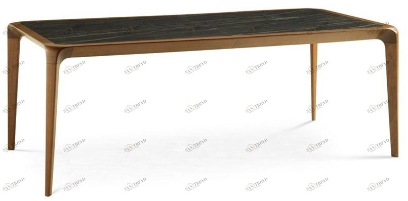Roche Bobois Раздвижной прямоугольный стол из дерева и керамики Les contemporains sun-id-1430104