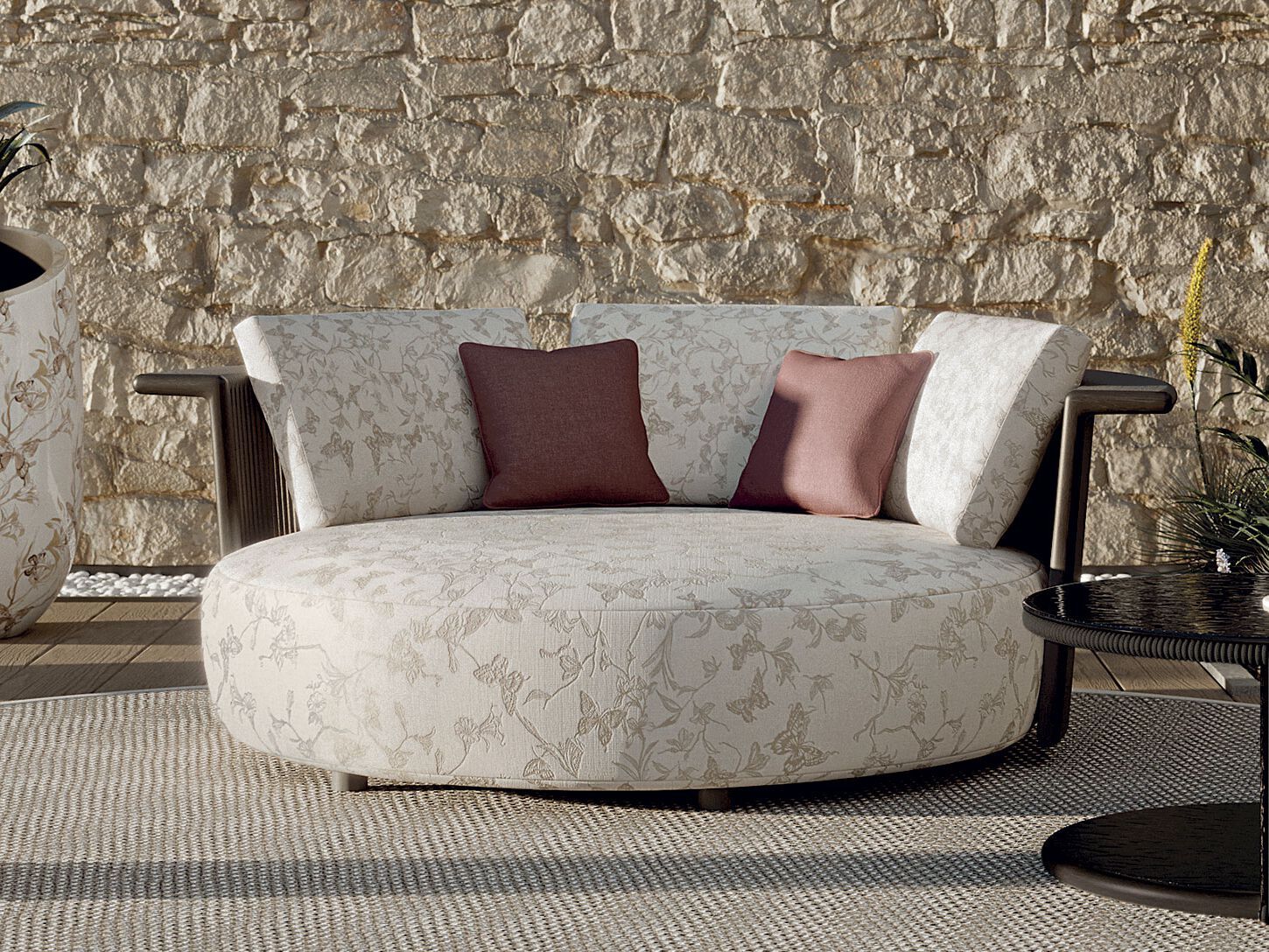 Ткань круглая Садовая кровать Longhi курорт ARCH-00071585