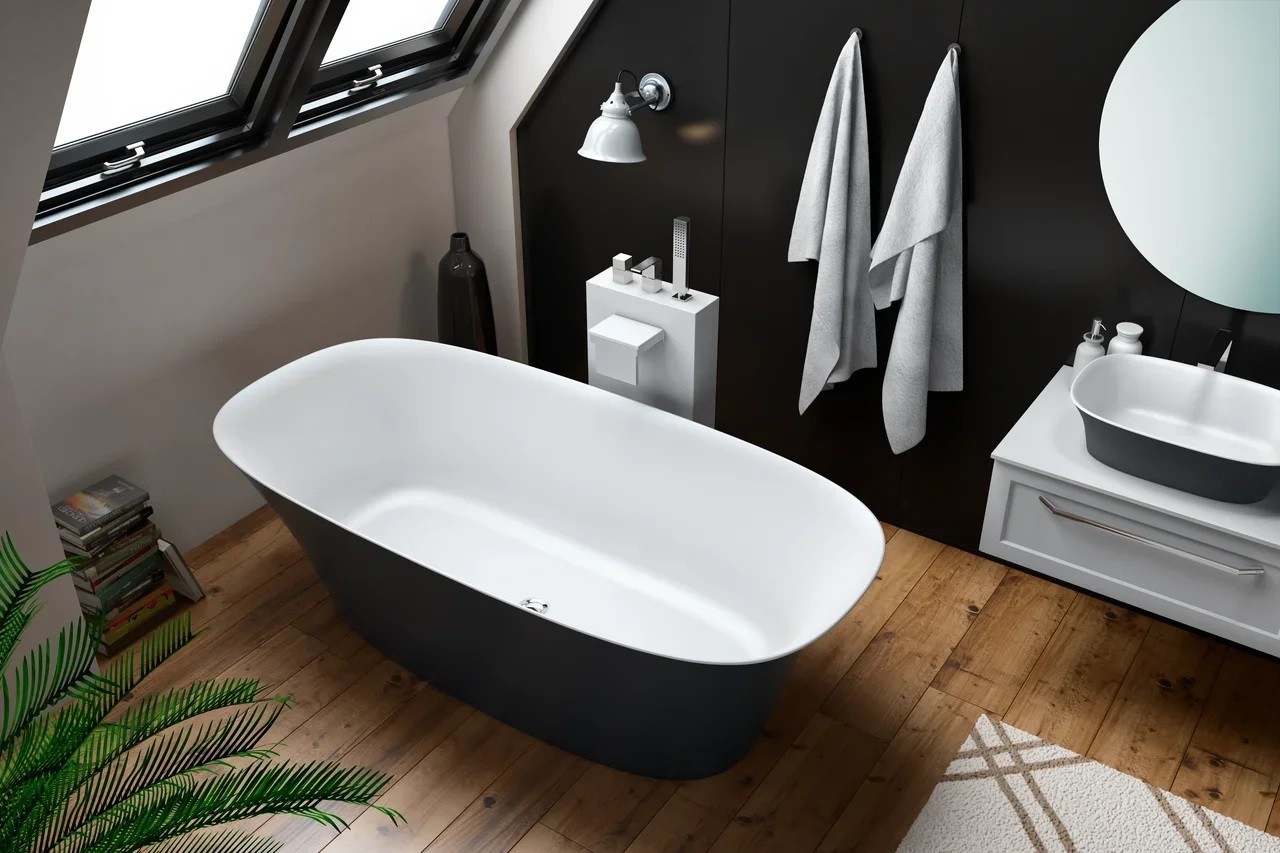 Ванна из искусственного камня Kerrock Blanche 00835 WHITE Словения Kolpa-San  - Вид №2