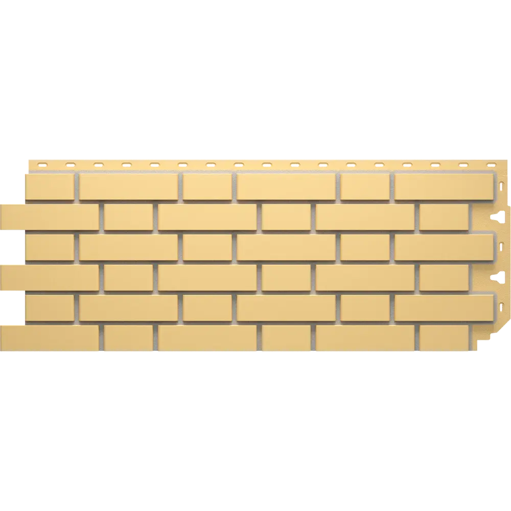 Фасадная панель Dacha Кирпич гладкий жёлтый 0.46 м² Флемиш STLM-2119252