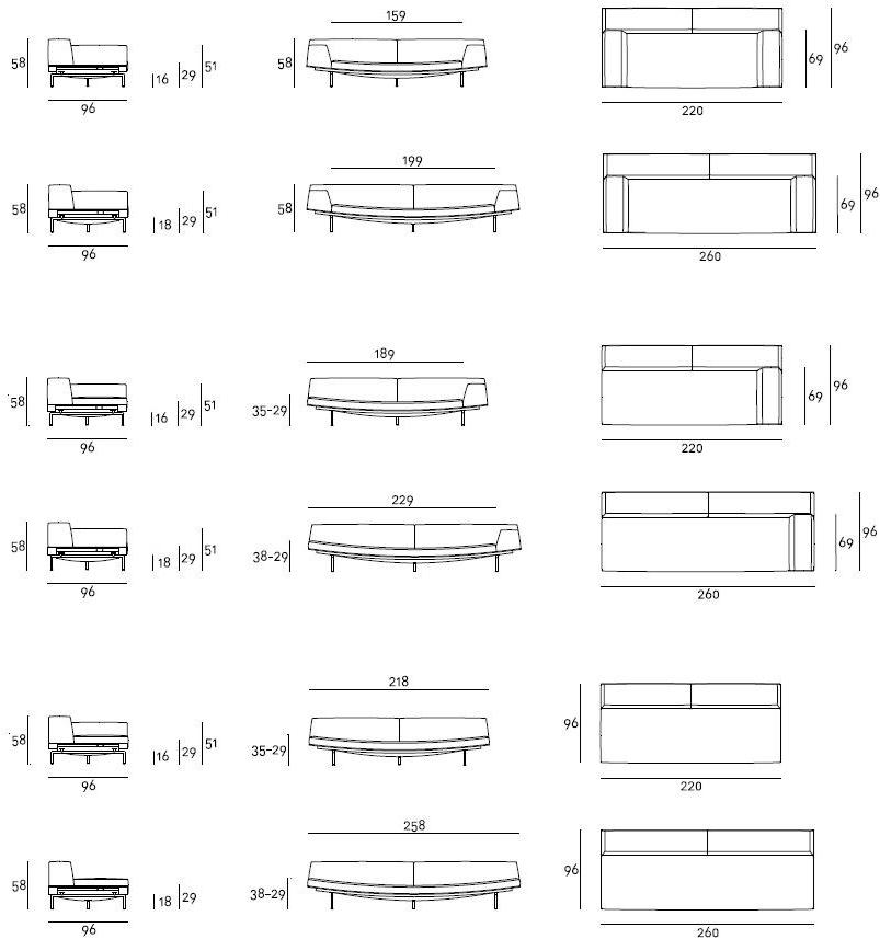 Living Divani Дормез из ткани Sumo sun-id-1494974 - Вид №5