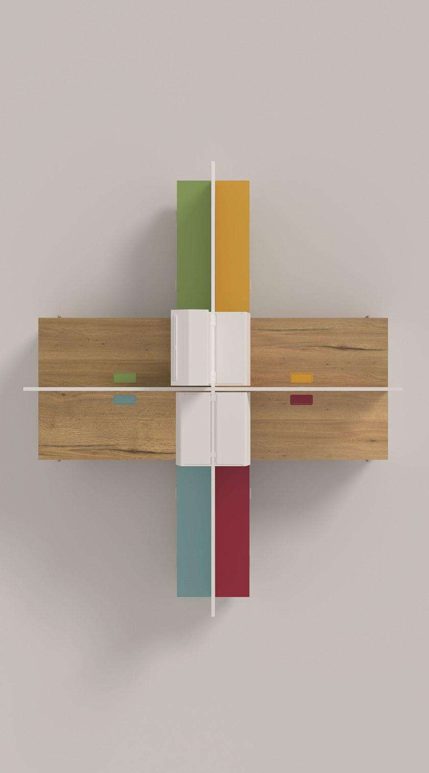 Bralco Отдельностоящая офисная перегородка из алюминия и стекла Kubick sun-id-1377515 - Вид №14