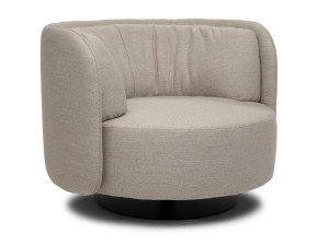 Тканевое вращающееся кресло с подлокотниками