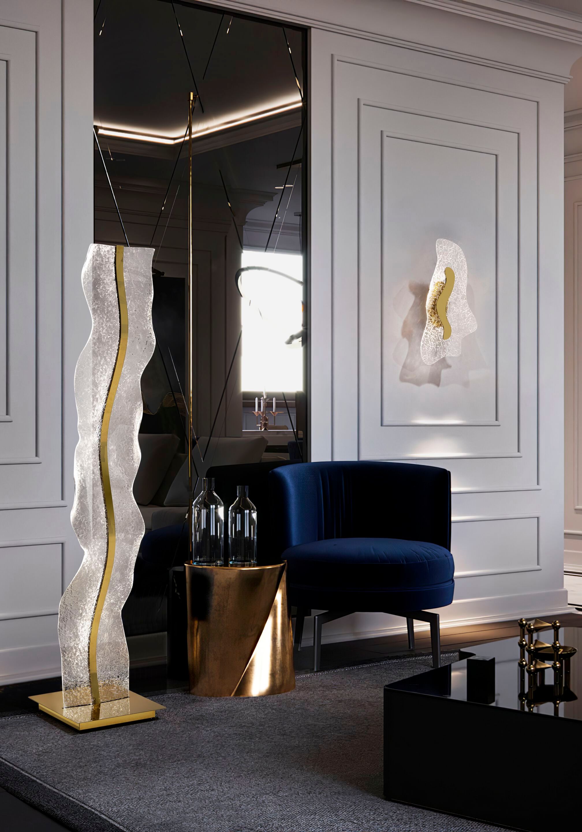 Акриловый стеклянный светодиодный торшер K-Lighting Shua ARCH-00026202 - Вид №1