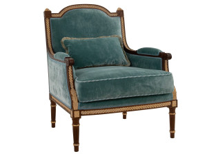 Тканевое кресло bergère с подлокотниками