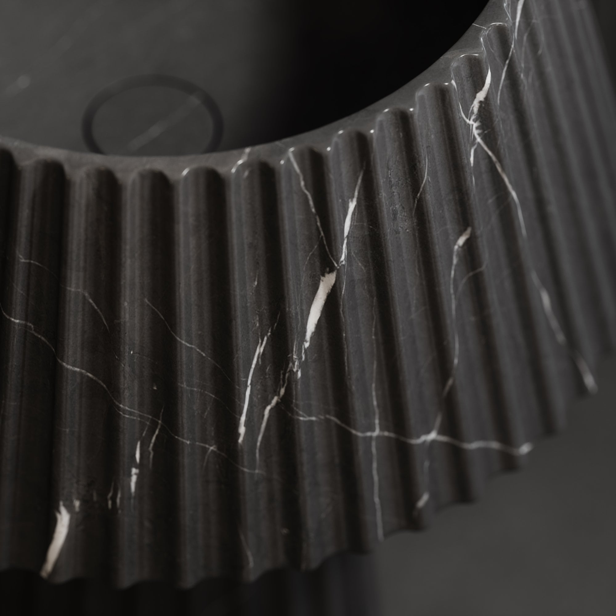 Круглый отдельно стоящий умывальник из мрамора Pietra Grey LUSSO Lamp ARCH-00039427 - Вид №3