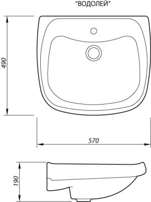 7154 Подвесная раковина настенная овальная Лобненский Стройфарфор  белая  - Вид №1