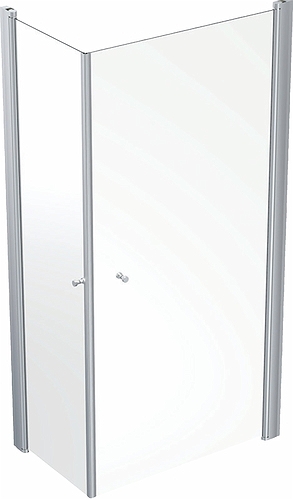 500.889.00.5 IDO Showerama 10-02 прямая душевая стенка, IDO Showerama 10-02, матовые профили / матовое стекло, 800x800 мм  - Вид №2