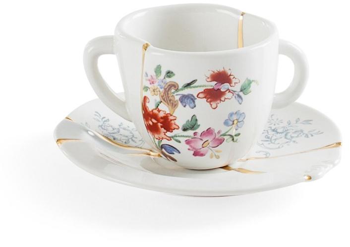 Seletti Фарфоровая кофейная чашка с блюдцем Kintsugi sun-id-1432020 - Вид №2
