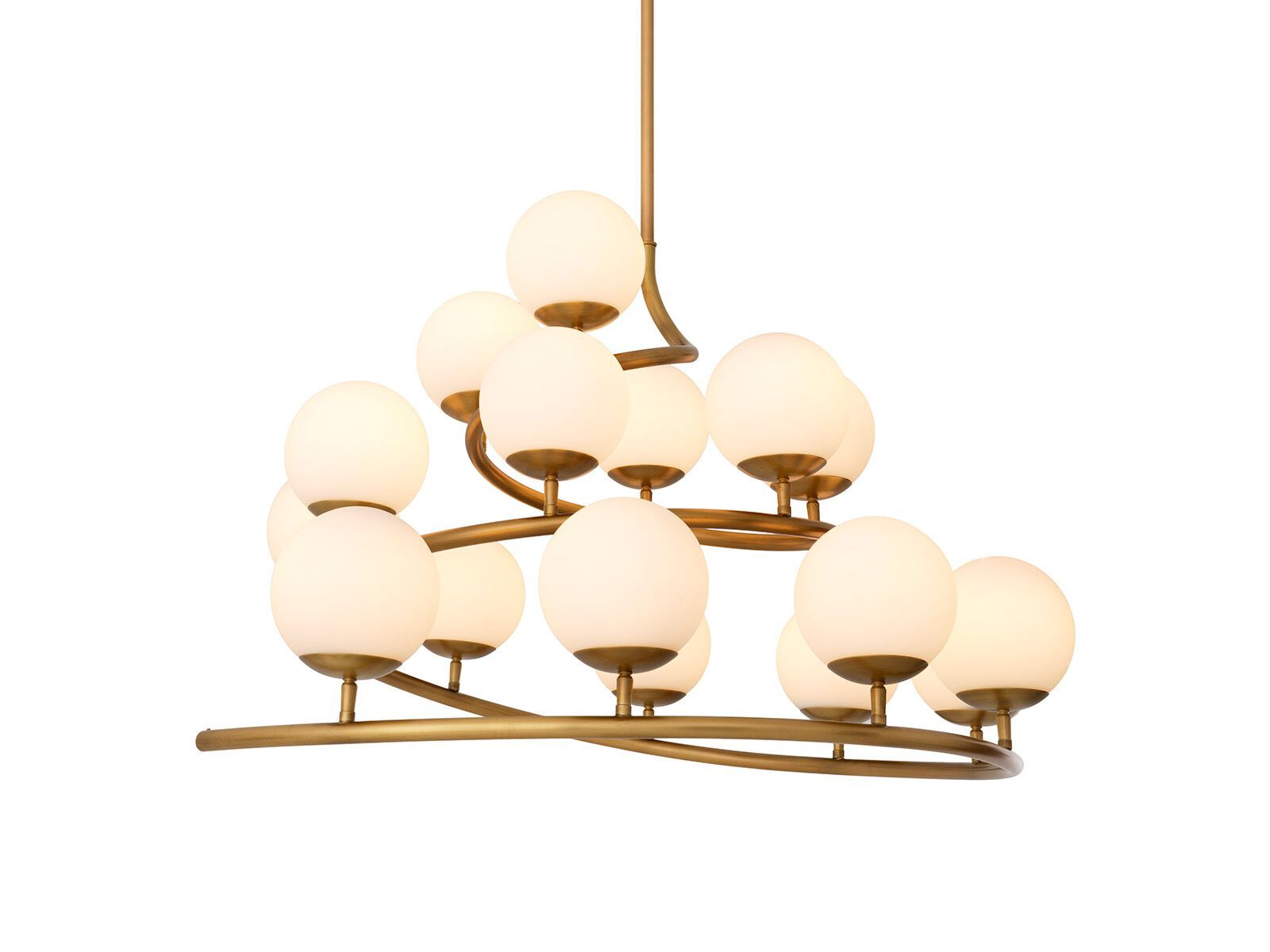 Подвесной светильник из латуни и стекла Eichholtz BRISSAC ARCH-00149823