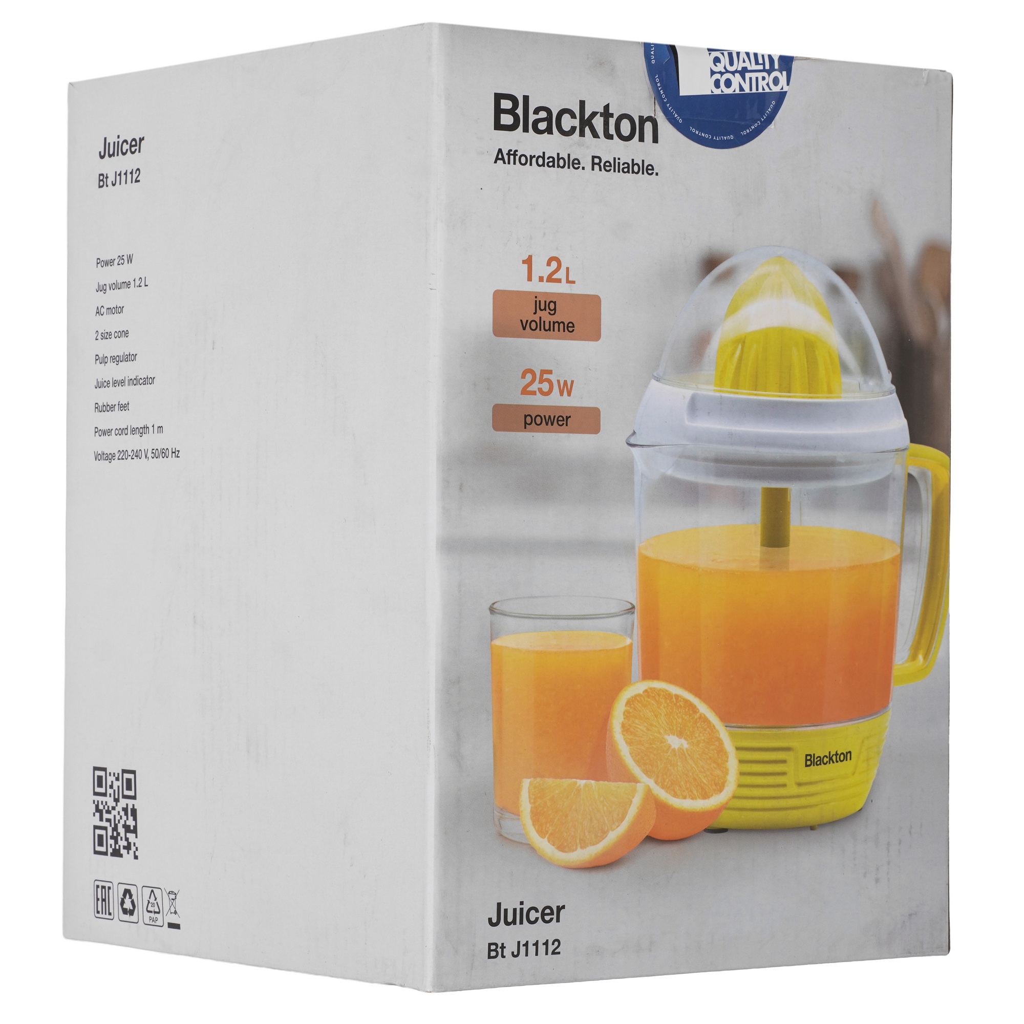 9073267 Соковыжималка электрическая Blackton Bt J1112 Yellow-White желтый STDN-0103381 - Вид №6