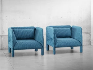 Miniforms Кресло с обивкой из ткани с подлокотниками Mitilo