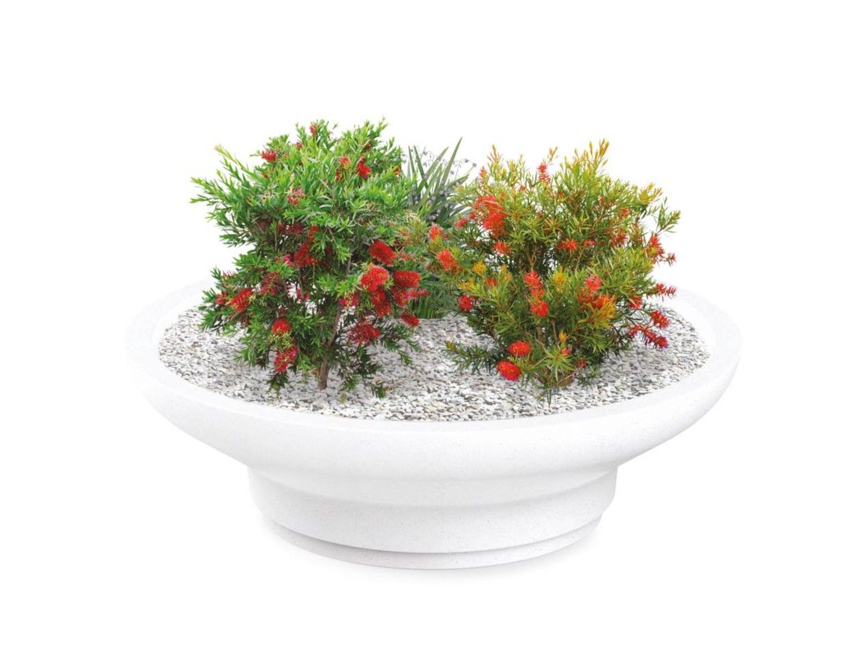 Реконструированный каменный круглый низкий плантатор Metalco Бальзак ARCH-00093590