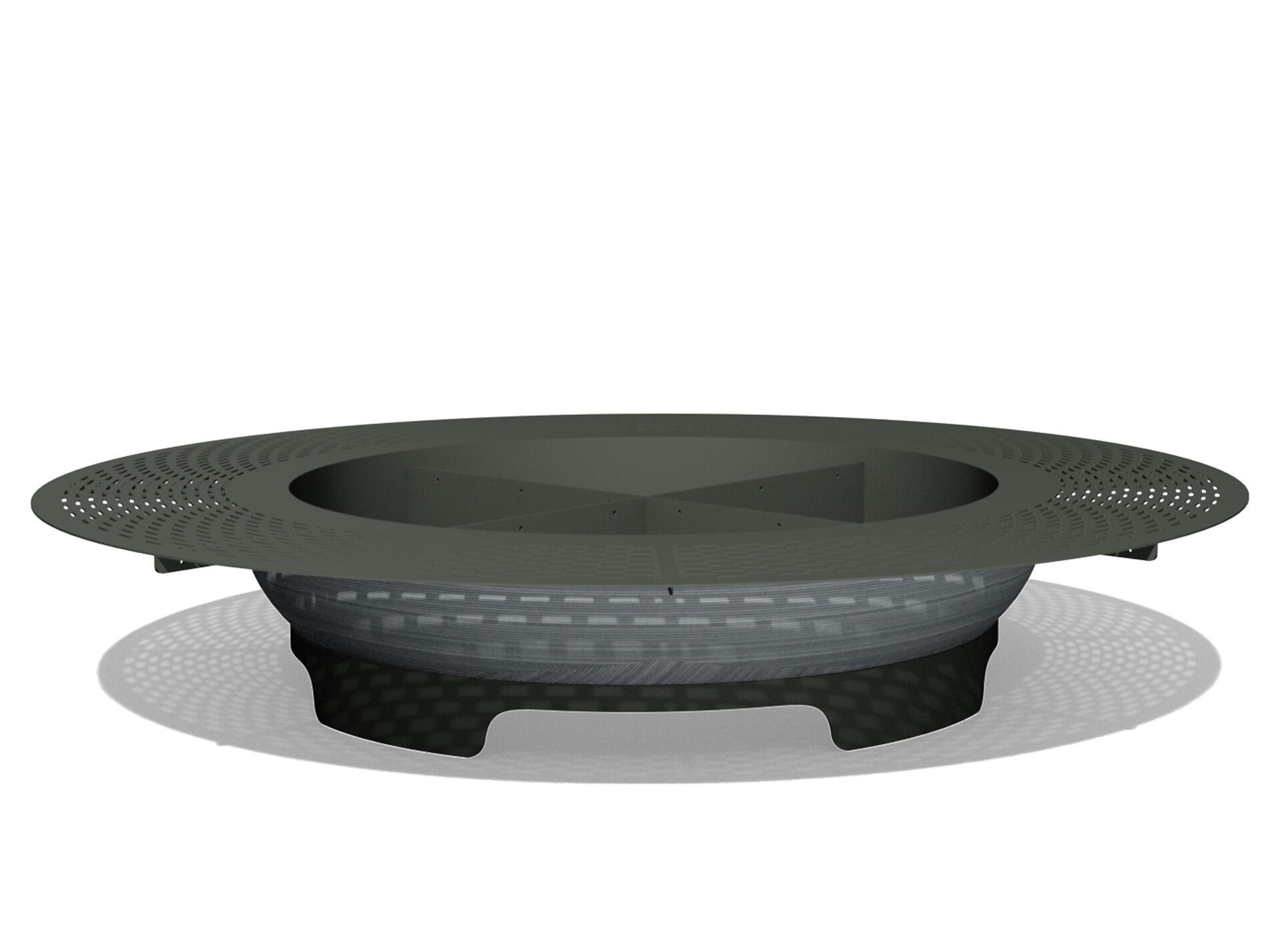 Круглая скамья из нержавеющей стали со встроенной плантатором и без спинки BENKERT BANKE Ontigo ARCH-00046100 - Вид №1