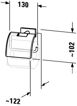 Duravit Держатель металлического рулона Karree 009955 - Вид №1