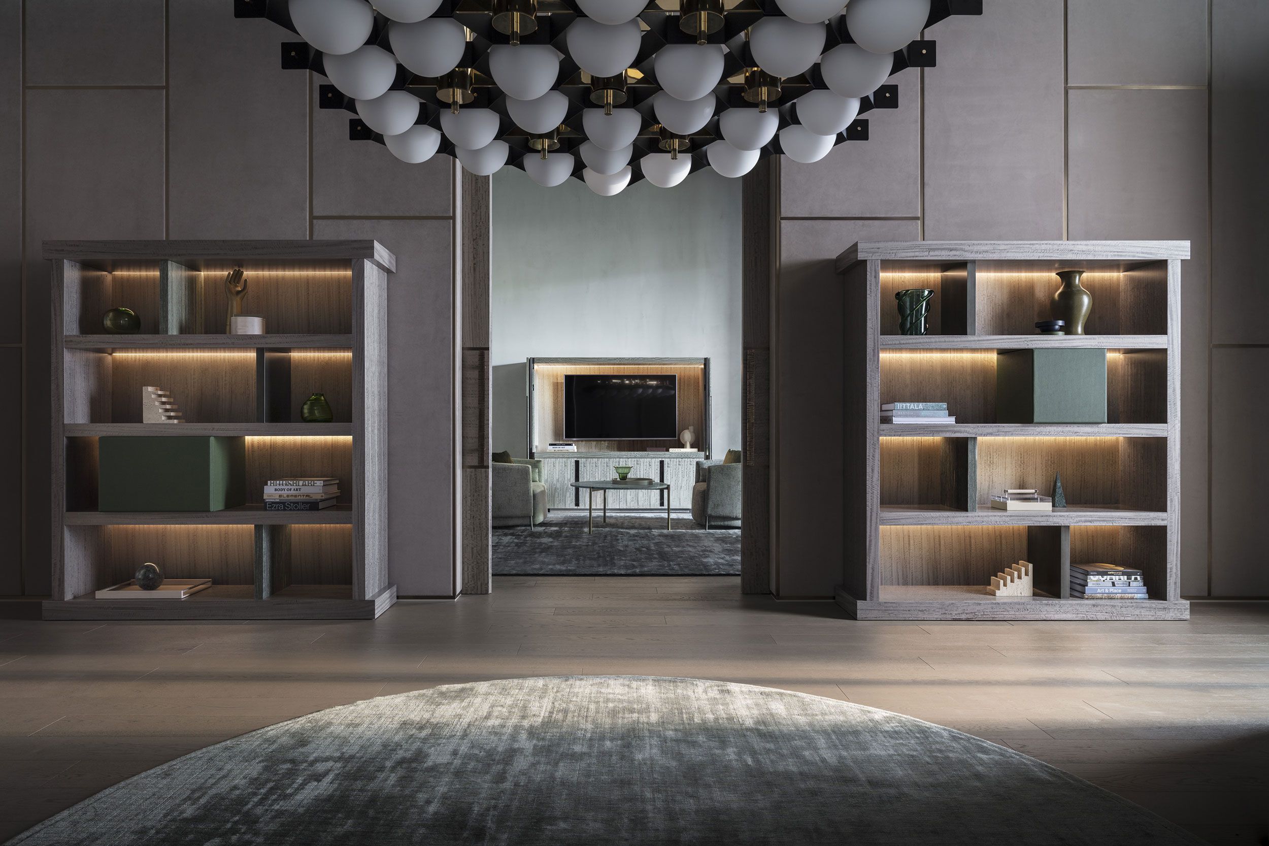 Отдельно стоящий книжный шкаф из эвкалипта OAK Metronome ARCH-00097254 - Вид №6