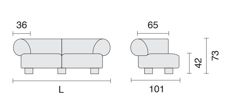 Ткань диван Bontempi Casa FRANZ ARCH-00137443 - Вид №8