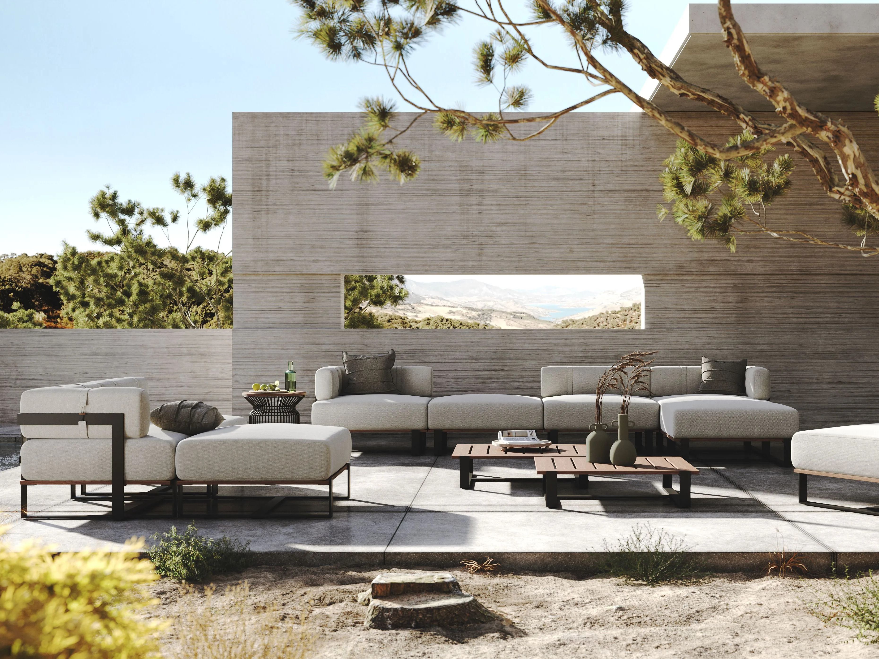 Деревянный прямоугольный садовый столик Laskasas Салим ARCH-00126868 - Вид №1