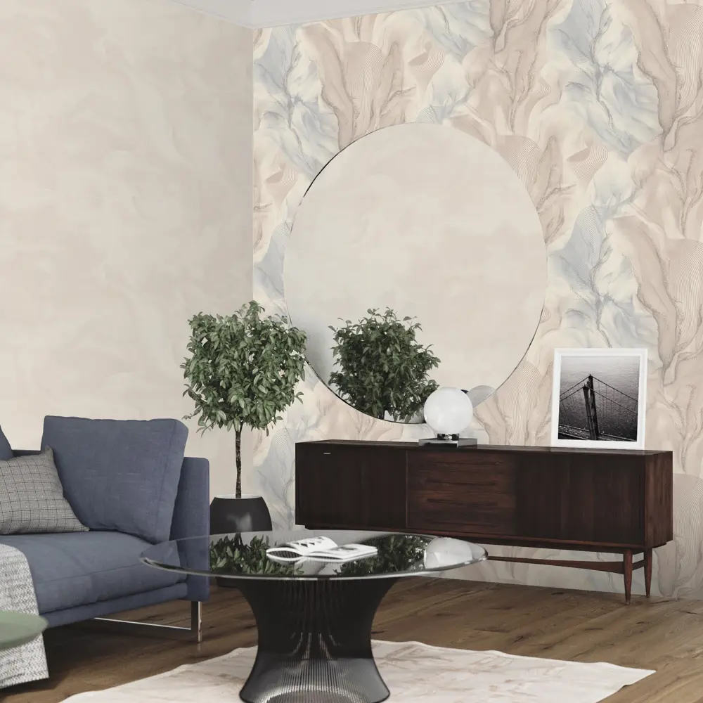Флизелиновые обои ORNAMY Euphoria коричневые 1.06 м 89395611 STLM-1499446 - Вид №3