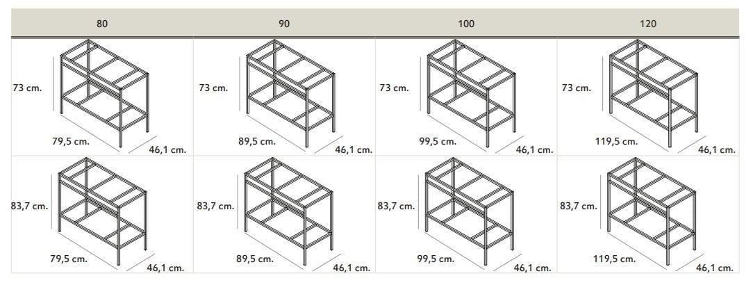Одноместная напольная раковина из Акрона© e Metal Acquabella ARCH-00011083 - Вид №2