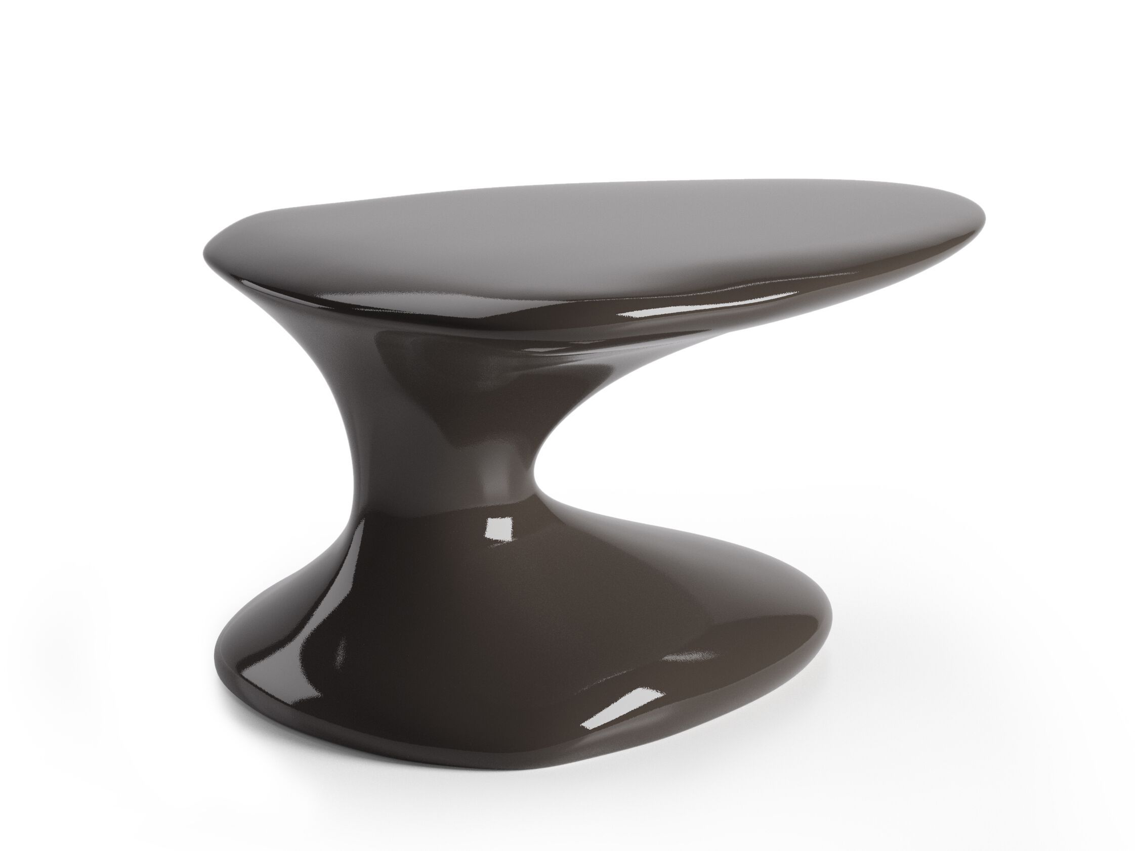 Лакированная овальная тумбочка Natuzzi Italia память ARCH-00100714