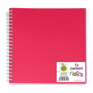 204127719 Блокнот для графики 120 г/м2 18.5 х 18.5 см на спирали 50 л. розовая Canson
