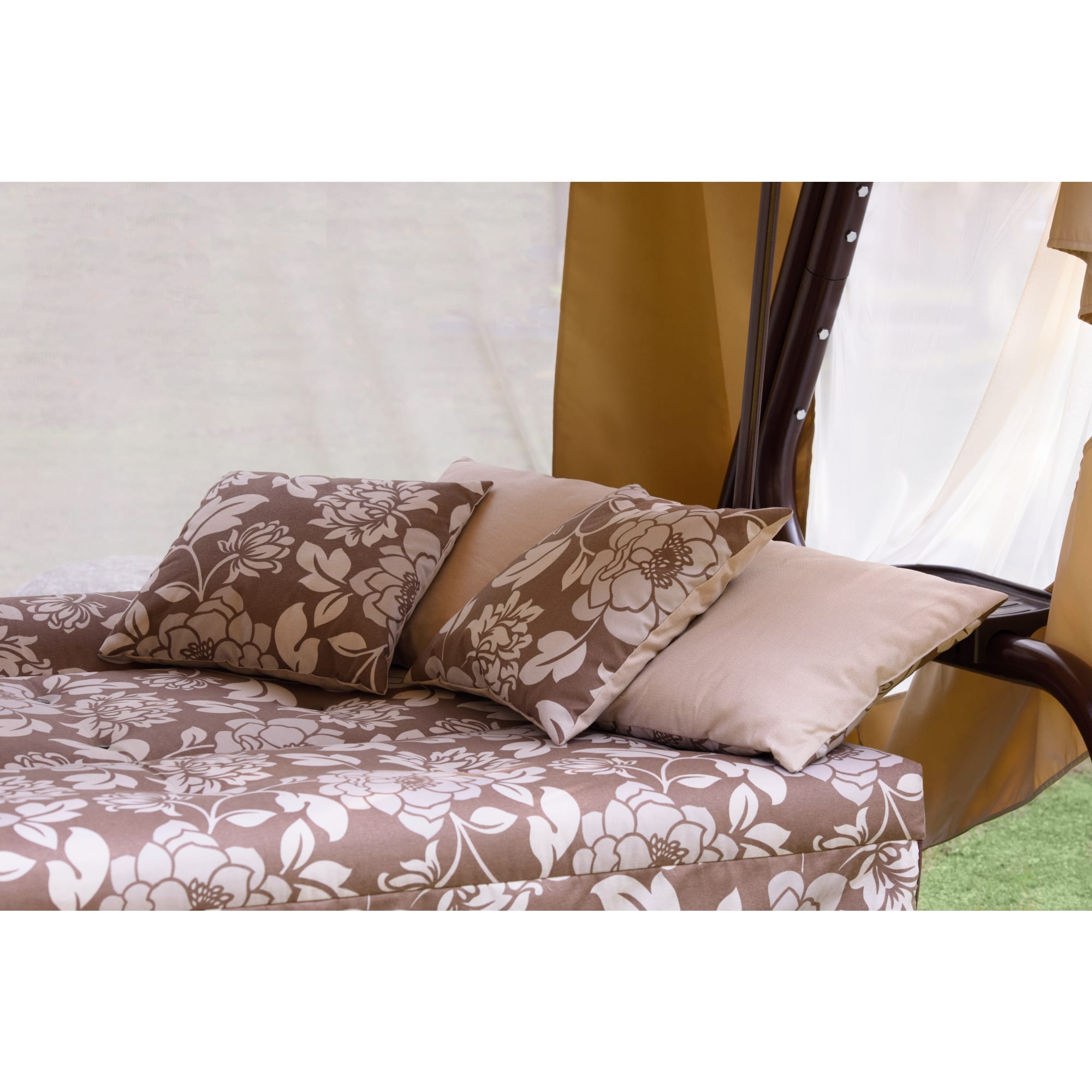 83672951 Качели садовые Мерелин 4-х местные (до 450 кг) коричневый Santreyd  - Вид №4