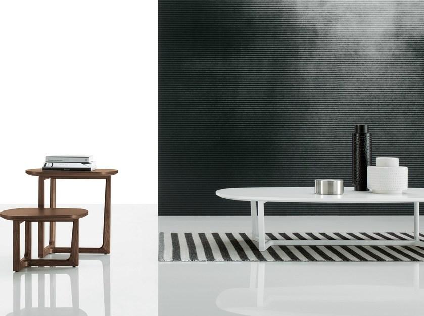 Poliform Низкий овальный деревянный журнальный столик для гостиной sun-id-1351361 - Вид №2