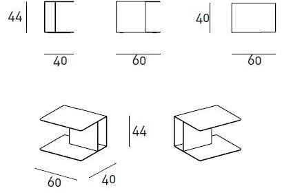 Living Divani Прямоугольный сервисный стол из листового металла Family sun-id-1460277 - Вид №2