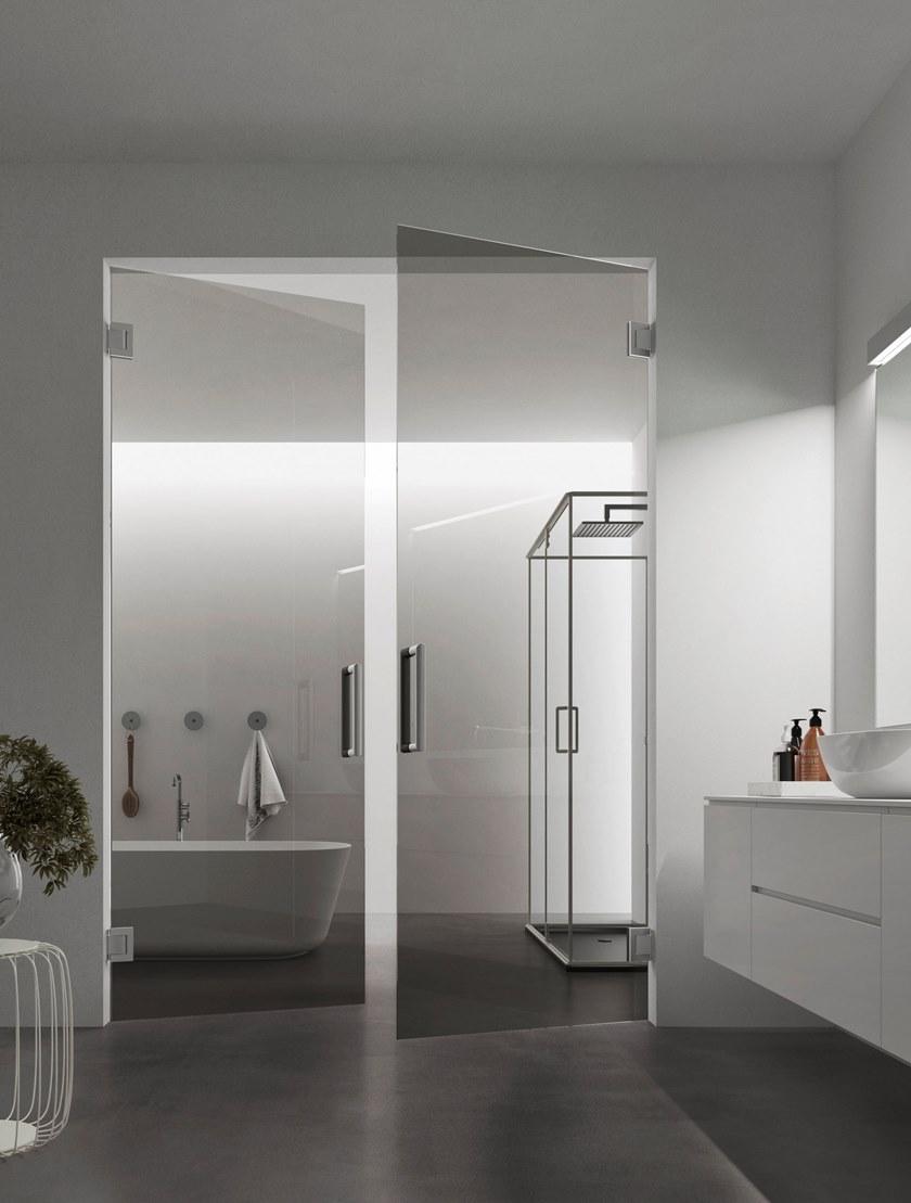 BLUINTERNI Распашная дверь из стекла заподлицо со стеной Vitrum-line sun-id-1487917 - Вид №4