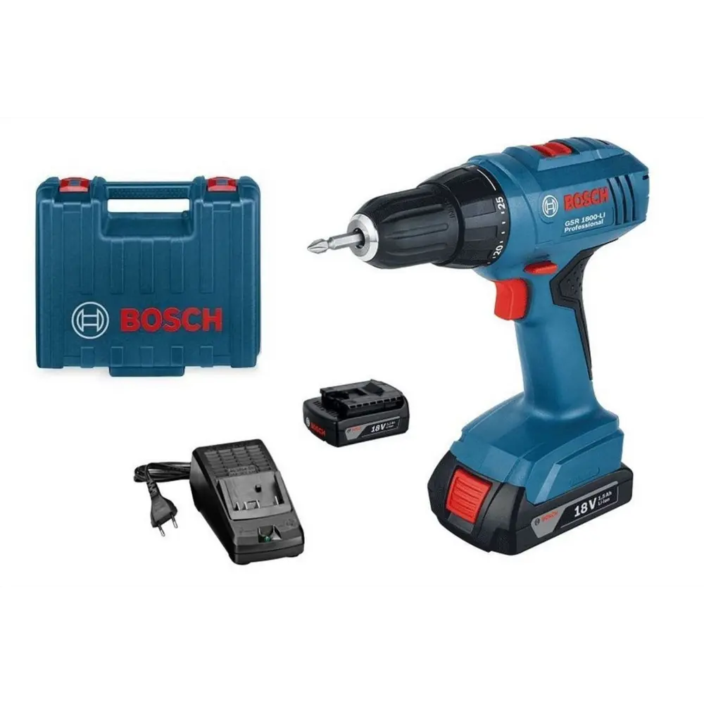 Дрель-шуруповерт аккумуляторная ударный Bosch Professional 0.601.9F8.307, 18 В Li-Ion 2x2 Ач STLM-2159468