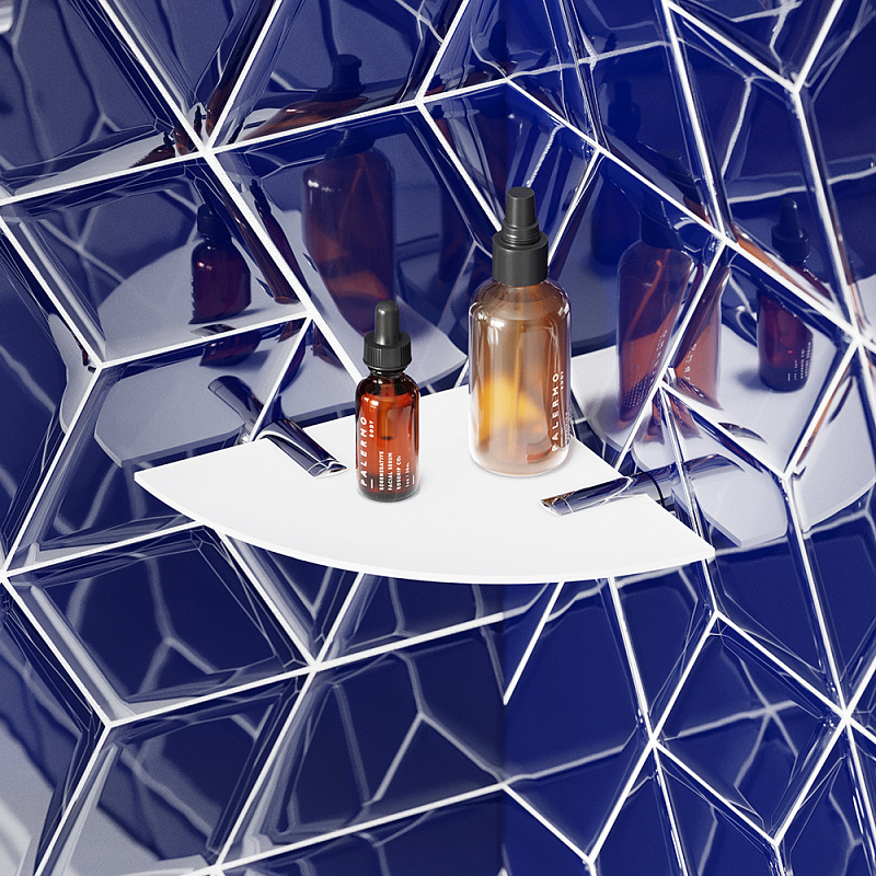 A8434900 Угловая стеклянная полка 20 см AM.PM X-Joy  - Вид №1