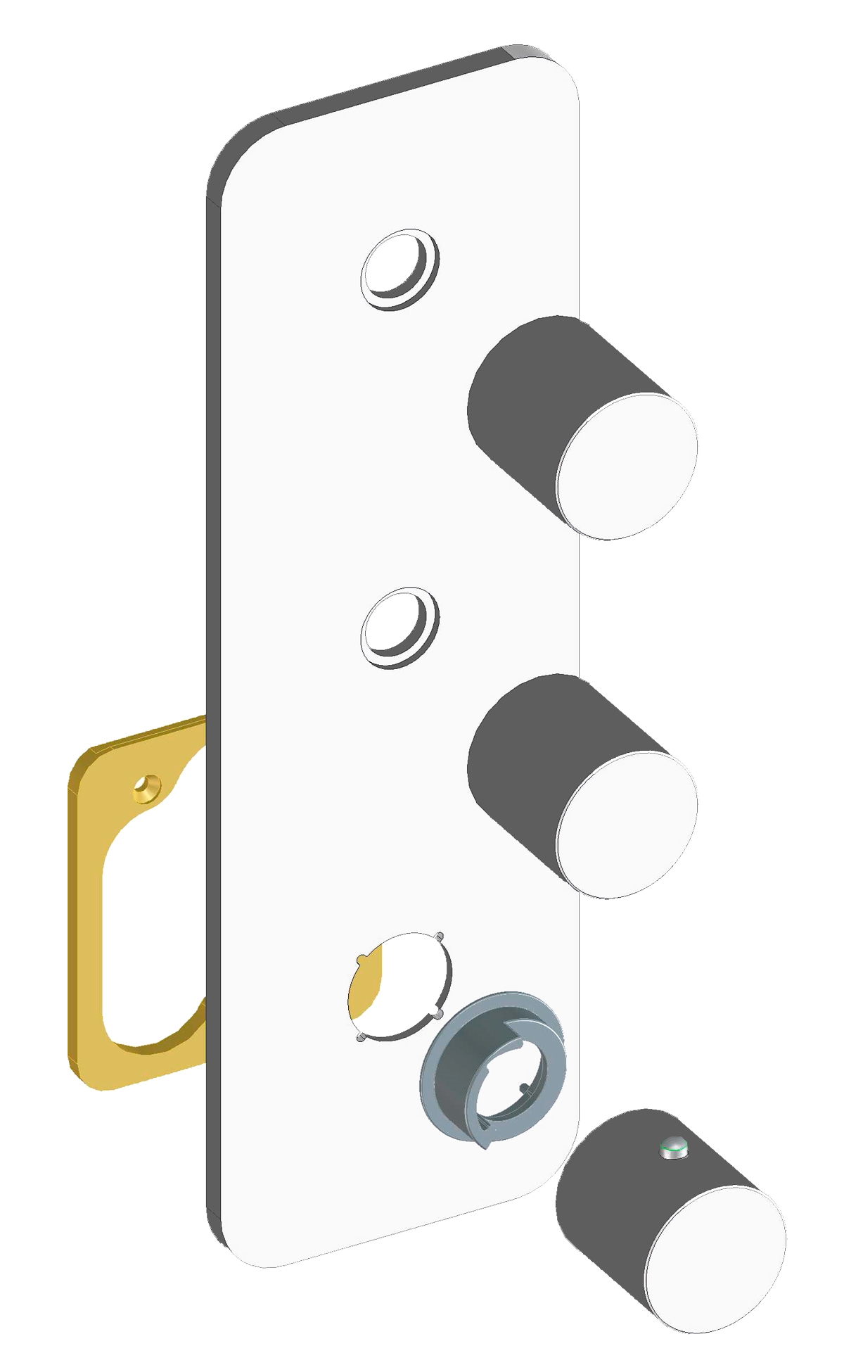 Z031204 + Z030201 000 Смеситель & запорный кран Oki 2 Outlets LP BOSSINI  - Вид №3