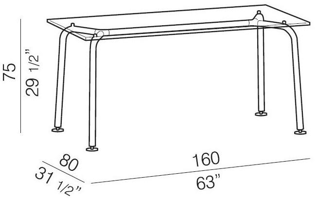 REXITE Прямоугольный стол из стали и хрусталя sun-id-1386789 - Вид №5