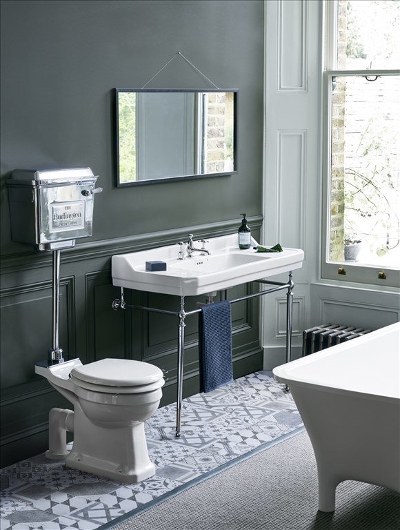 P2, T71 CHR, T31 CHR Компакт унитаз с бачком Белый Burlington  Англия  - Вид №2