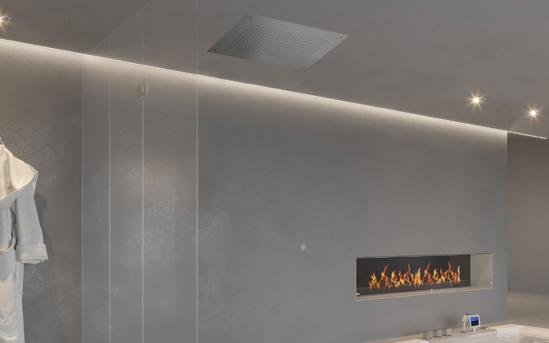 Прямоугольная душевая головка из нержавеющей стали Aquademy H2O ARCH-00129663 - Вид №1