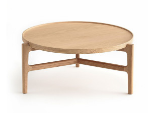 МДФ круглый низкий журнальный столик