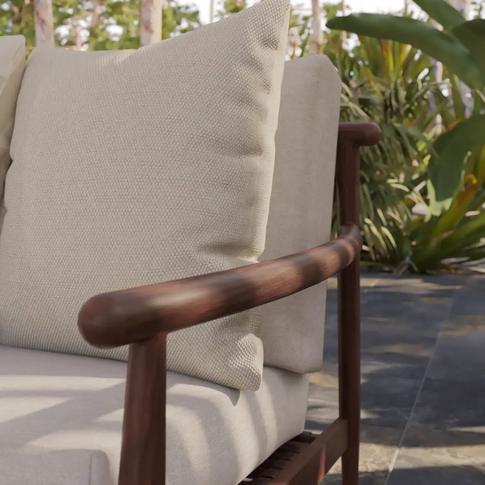 NATERIAL RETRO Садовый диван двухместный с подушками, алюминиевый каркас 87898645 STLM-0955498 - Вид №6