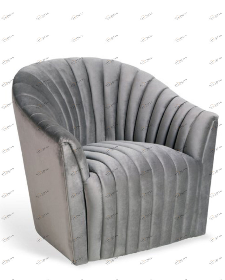 Кресло Caterpillar серое ICON DESIGNE ДИЗАЙНЕРСКИЕ 178029 Серый 