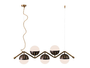 Светодиодный подвесной светильник из латуни и стекла