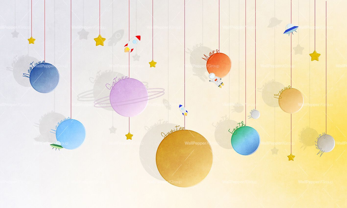 Carta da parati PVC free, eco-friendly, lavabile WallPepper SPACE BUBBLES ARCH-00137217 - Вид №1