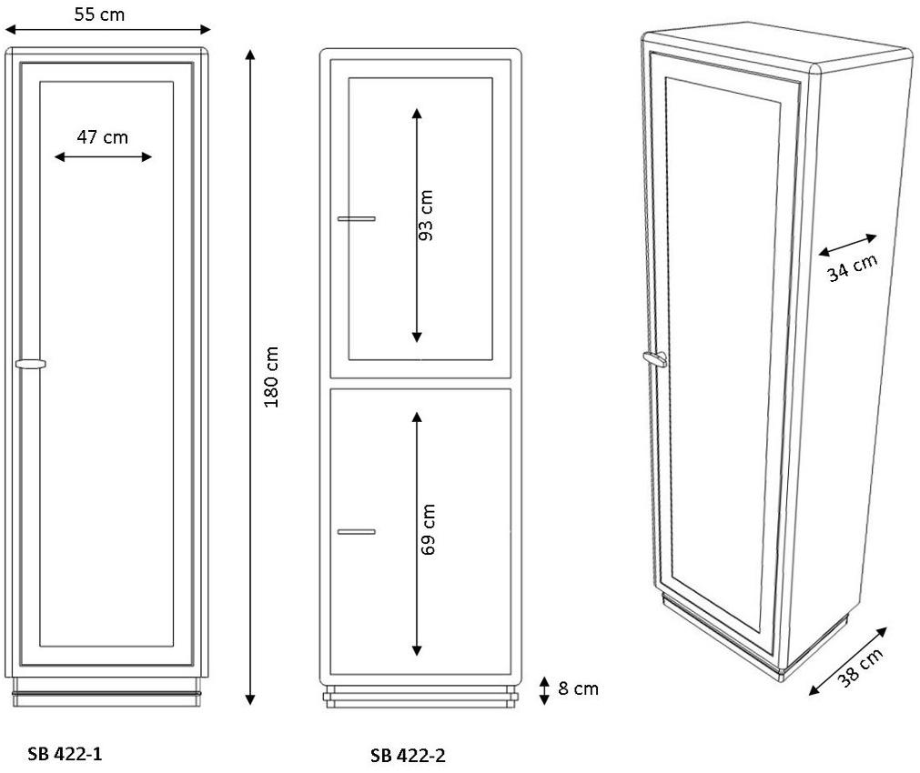 müller möbelfabrikation Стальная витрина Classic line Sb 422 - Вид №2